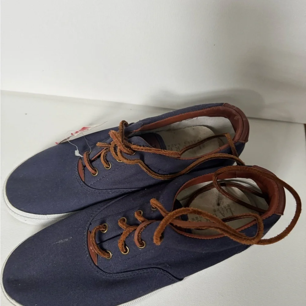 Lauren Ralph Lauren Men's Sneakers in Navy and Tan